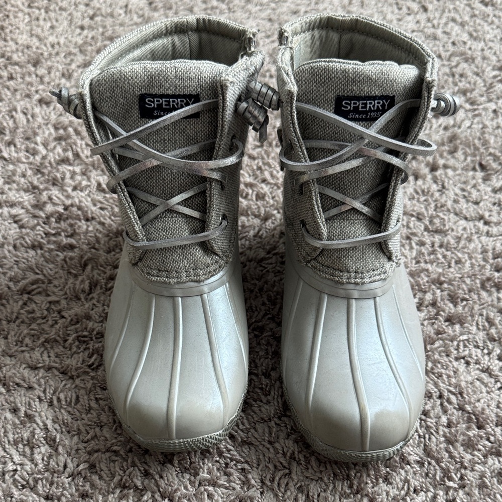 Sperry Kids' Silver Rain Boots
